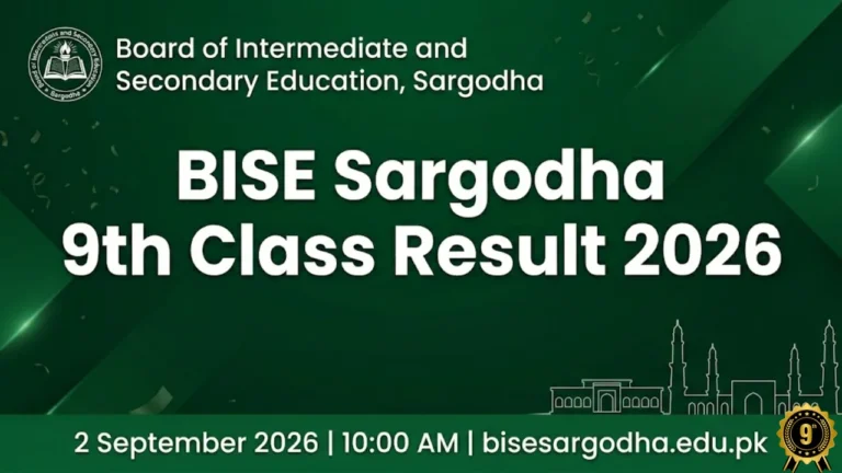 BISE Board Sargodha 9th Class Result 2026