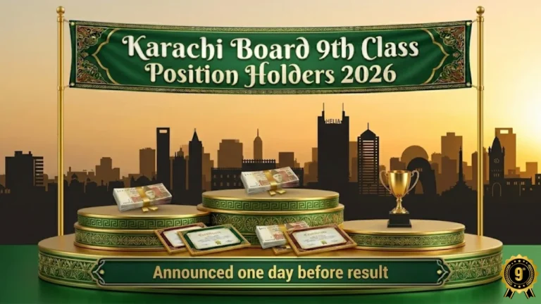 Karachi Board 9th Class Position Holders 2026