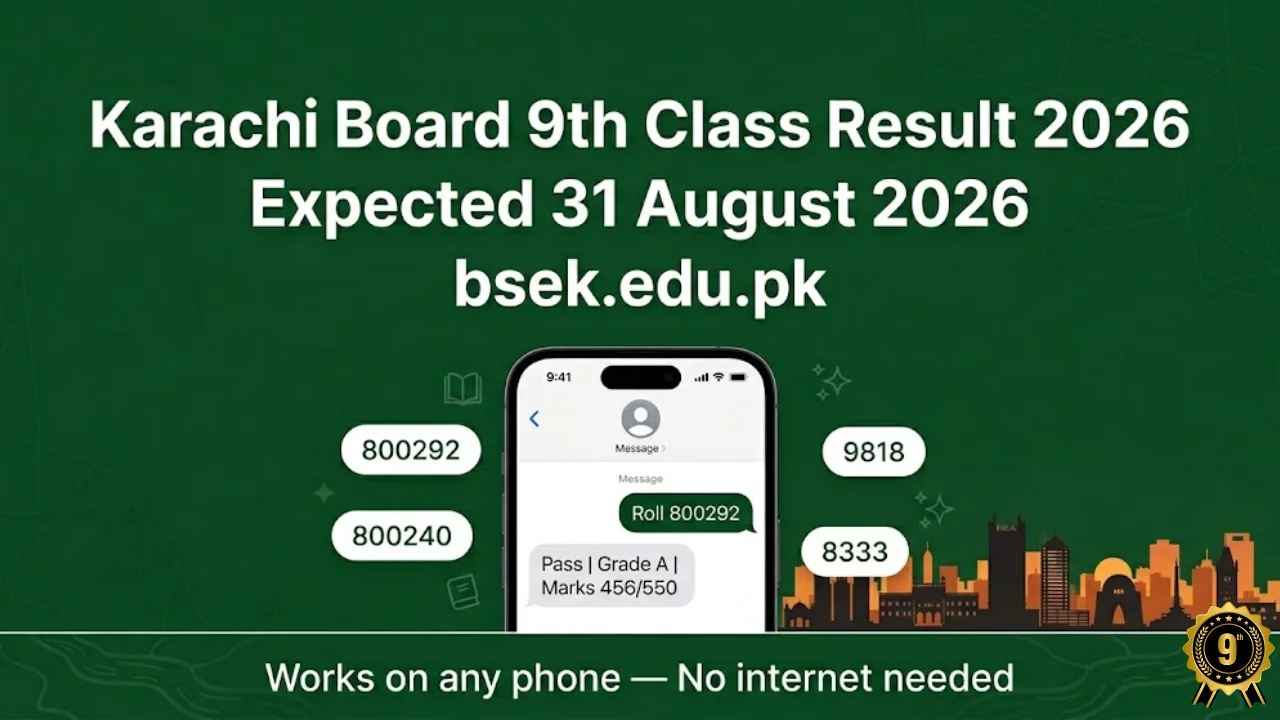 Karachi Board 9th Class Result 2026